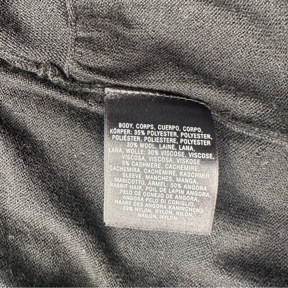 Anthropologie Leifsdottir Rabbit Hair Sleeves Wool Cashmere Sweater Size Medium - Picture 9 of 11